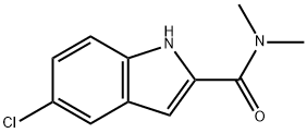 5-氯-N,N-二甲基-1H-吲哚-2-甲酰胺 结构式