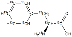 苯丙氨酸-UL-13C,15N 结构式