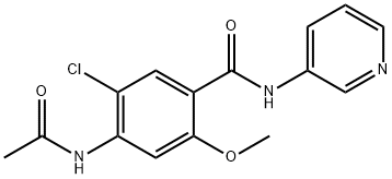 4-(acetylamino)-5-chloro-2-methoxy-N-(pyridin-3-yl)benzamide 结构式