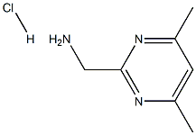 1-(4,6-二甲基嘧啶-2-基)甲胺盐酸盐 结构式