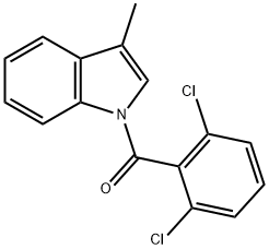 (2,6-Dichlorophenyl)(3-methyl-1H-indol-1-yl)methanone 结构式