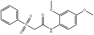 N-(2,4-dimethoxyphenyl)-2-(phenylsulfonyl)acetamide 结构式