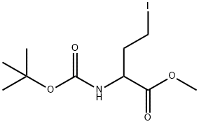 2-((叔丁氧基羰基)氨基)-4-碘丁酸甲酯 结构式