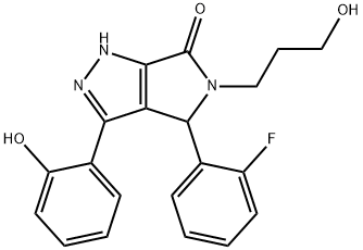 4-(2-fluorophenyl)-3-(2-hydroxyphenyl)-5-(3-hydroxypropyl)-4,5-dihydropyrrolo[3,4-c]pyrazol-6(2H)-one 结构式