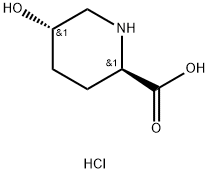 2-哌啶羧酸,5-羟基-,盐酸盐 结构式