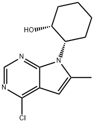 2-(4-Chloro-6-methyl-7H-pyrrolo[2,3-d]pyrimidin-7-yl)cyclohexanol 结构式