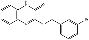 3-[(3-bromobenzyl)sulfanyl]quinoxalin-2(1H)-one 结构式