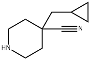 4-(CYCLOPROPYLMETHYL)-4-PIPERIDINECARBONITRILE 结构式