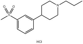 4-[3-(METHYLSULFONYL)PHENYL]-1-PROPYLPIPERIDINE, HYDROCHLORIDE 结构式