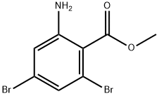 2-氨基-4,6-二溴苯甲酸甲酯 结构式