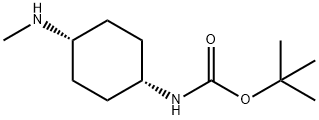顺式-4-(甲氨基)环己基)氨基甲酸叔丁酯 结构式