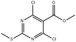 4,6-二氯-2-甲硫基嘧啶-5-甲酸甲酯 结构式
