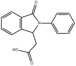 2-(3-氧代-2-苯基异吲哚-1-基)乙酸 结构式