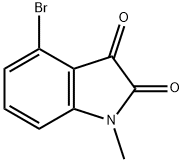 4-溴-1-甲基吲哚-2,3-二酮 结构式