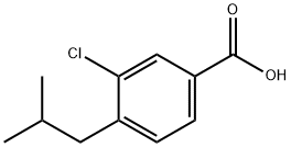 3-CHLORO-4-(2-METHYLPROPYL)BENZOIC ACID 结构式