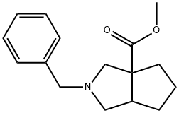 methyl 2-benzyloctahydrocyclopenta[c]pyrrole-3a-carboxylate 结构式