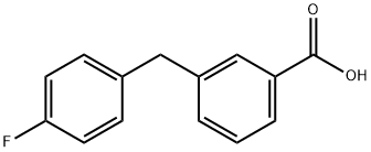 3-(4-氟苯甲基)苯甲酸 结构式