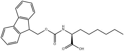 (2S)-2-[[芴甲氧羰基]氨基]辛酸 结构式
