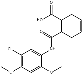 6-((5-chloro-2,4-dimethoxyphenyl)carbamoyl)cyclohex-3-enecarboxylic acid 结构式