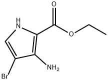 ethyl 3-amino-4-bromo-1H-pyrrole-2-carboxylate 结构式