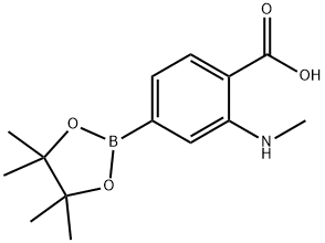 4-羧基-3-(甲氨基)苯硼酸频哪醇酯 结构式