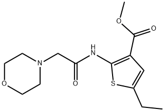 methyl 5-ethyl-2-(2-morpholinoacetamido)thiophene-3-carboxylate 结构式