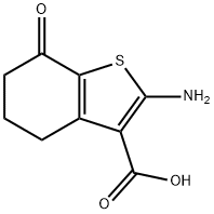 2-氨基-7-氧代-4,5,6,7-四氢-1-苯并噻吩-3-羧酸 结构式