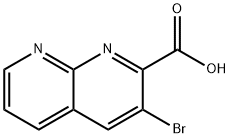 3-溴-1,8-二氮杂萘-2-羧酸 结构式