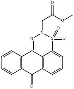 methyl 2-(3,3-dioxido-7-oxoanthra[9,1-de][1,2,3]thiadiazin-2(7H)-yl)acetate 结构式