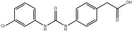 2-(4-(3-(3-chlorophenyl)ureido)phenyl)acetic acid 结构式