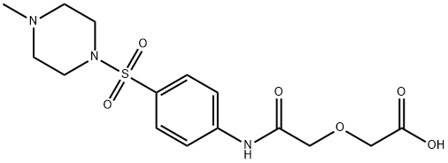 2-(2-((4-((4-methylpiperazin-1-yl)sulfonyl)phenyl)amino)-2-oxoethoxy)acetic acid 结构式