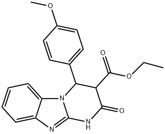 ethyl 4-(4-methoxyphenyl)-2-oxo-1,2,3,4-tetrahydropyrimido[1,2-a]benzimidazole-3-carboxylate 结构式