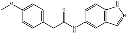 N-(1H-indazol-5-yl)-2-(4-methoxyphenyl)acetamide 结构式