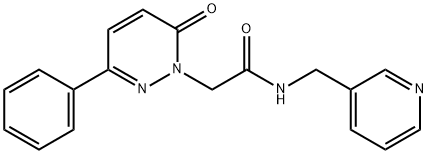 2-(6-oxo-3-phenylpyridazin-1(6H)-yl)-N-(pyridin-3-ylmethyl)acetamide 结构式