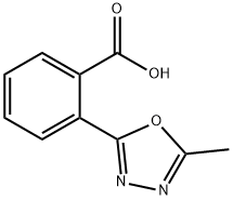 2-(5-甲基-1,3,4-噁二唑-2-基)苯甲酸 结构式