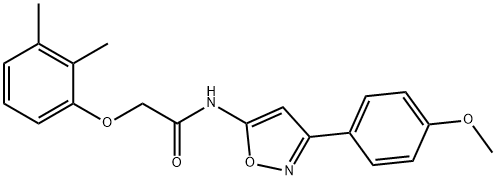 2-(2,3-dimethylphenoxy)-N-[3-(4-methoxyphenyl)-5-isoxazolyl]acetamide 结构式