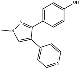 4-[1-methyl-4-(4-pyridinyl)-1H-pyrazol-3-yl]phenol 结构式