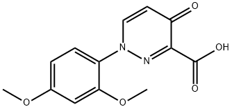 1-(2,4-dimethoxyphenyl)-4-oxo-1,4-dihydro-3-pyridazinecarboxylic acid 结构式