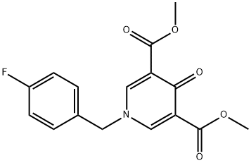 dimethyl 1-(4-fluorobenzyl)-1,4-dihydro-4-oxopyridine-3,5-dicarboxylate 结构式