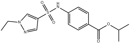 isopropyl 4-(1-ethyl-1H-pyrazole-4-sulfonamido)benzoate 结构式