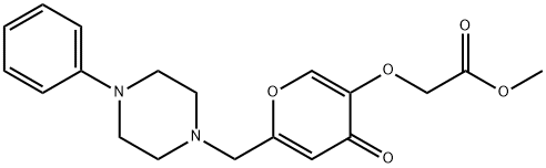 methyl ({4-oxo-6-[(4-phenylpiperazin-1-yl)methyl]-4H-pyran-3-yl}oxy)acetate 结构式