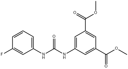 dimethyl 5-(3-(3-fluorophenyl)ureido)isophthalate 结构式