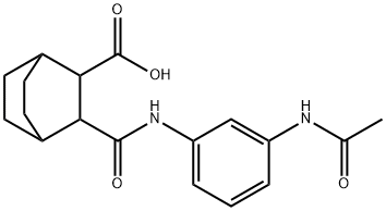 3-((3-acetamidophenyl)carbamoyl)bicyclo[2.2.2]octane-2-carboxylic acid 结构式