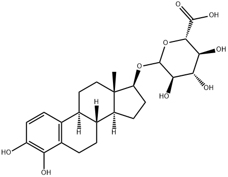 4-羟基雌甾二醇 17-葡糖苷酸 结构式