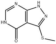 1,5-dihydro-3-(methylthio)-4H-pyrazolo[3,4-d]pyrimidin-4-one 结构式