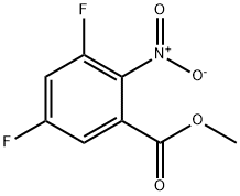 2-硝基-3,5-二氟苯甲酸甲酯 结构式