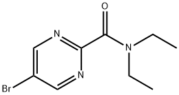 5-Bromo-N,N-diethylpyrimidine-2-carboxamide 结构式