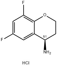 (4R)-6,8-二氟-3,4-二氢-2H-1-苯并吡喃-4-胺盐酸 结构式