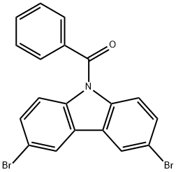 9-苯甲酰基-3,6-二溴-9<I>H</I>-咔唑 结构式