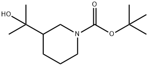 3-(2-羟基丙-2-基)哌啶-1-羧酸叔丁酯 结构式